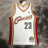 2003/2004 Cleveland Cavaliers JAMES #23 White Retro Top Quality Hot Pressing NBA Jersey