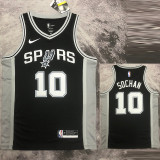 22/23 SA Spurs SOCHAN #10 Black Top Quality Hot Pressing NBA Jersey