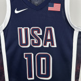 2024 Olympic Game USA TATUM # 10 Blue Basketball Jersey