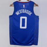 22/23 Clippers WESTBROOK #0 Blue Top Quality Hot Pressing NBA Jersey