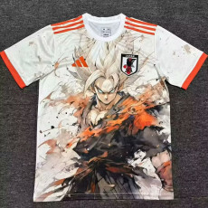 25-26 Japan Wukong Orange Saiyan White Fans  Soccer Jersey