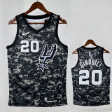 Sa Spurs MANU GINOBILI # 20 Camouflage Top Quality Hot Pressing NBA Jersey
