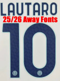 25/26  INT Away Long Sleeve Player Version Soccer Jersey