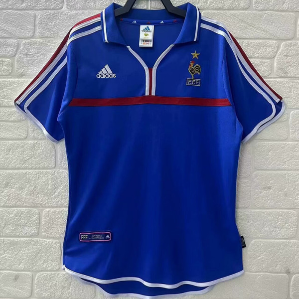 2000/2001 France Home Retro Soccer Jersey