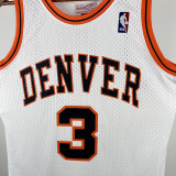 06/07 Nuggets IVERSON #3 White ABA Retro Night Top Quality Hot Pressing NBA Jersey