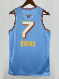 24/25 ALL-STAR BROWN # 7 Light  Blue Top Quality Hot Pressing NBA Jersey