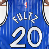 18/19 Magic Fultz #20 Retro Striped Blue Top Quality Hot Pressing NBA Jersey 复古 条纹蓝色