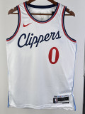 24/25 Clippers WESTBROOK #0 White City Edition Home Top Quality Hot Pressing NBA Jersey