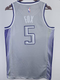 22/23 Kings FOX #5 Grey City Edition Top Quality Hot Pressing NBA Jersey