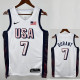 2024 Olympic Game USA DURANT # 7 White Basketball Jersey