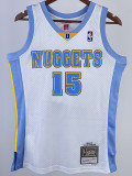 2003/2004 Nuggets ANTHONY #15 White Retro Top Quality Hot Pressing NBA Jersey