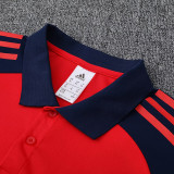 25/26  Man Utd Red Polo Collar Pants Set