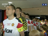 2010/2011 Man Utd Away  Long Sleeve Retro Soccer Jersey (欧冠版\胸前字)