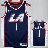 2018/2019 Clippers HARDEN #1 Dark Blue City Edition Top Quality Hot Pressing NBA Jersey
