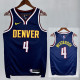 22/23 Nuggets #4 Sapphire Blue Top Quality Hot Pressing NBA Jersey