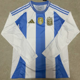24/25 Argentina Home Long Sleeve Fans Soccer Jersey(长袖)