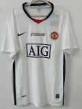 2008/2009 Man Utd Away White Retro Soccer Jersey