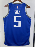 23/24 Kings FOX #5 Blue City Edition Top Quality Hot Pressing NBA Jersey