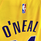 22/23 LAKERS O'NEAL  #34 Yellow Circle Neck  Top Quality Hot Pressing NBA Jersey（圆领）