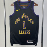 23/24 LAKERS RUSSELL #1 Black City Edition Top Quality Hot Pressing NBA Jersey