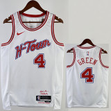 23/24 ROCKETS GREEN #4 White City Edition Home Top Quality Hot Pressing NBA Jersey