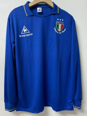 1982 Italy Home  Long Sleeve  Retro Soccer Jersey(长袖）