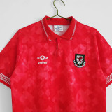 1990/1992 Wales Home Retro Soccer Jersey