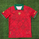 25/26 Portugal Red Grid Special Edition Fans Soccer Jersey