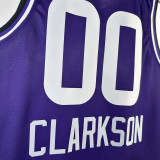 23/24 JAZZ CLARKSON #00 Purple City Edition Top Quality Hot Pressing NBA Jersey