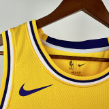 22/23 LAKERS DONCIC'#77 Yellow Top Quality Hot Pressing NBA Jersey