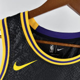 Lakers O'NEILL # 34 Black Snake Pattern Top Quality Hot Pressing NBA Jersey