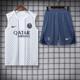 25-26 PSG Grid Tower White Tank top and shorts suit