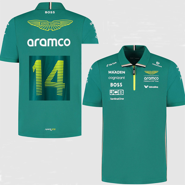 2025 Martin Aston  Poll Green #14 Racing Suit（翻领14号）