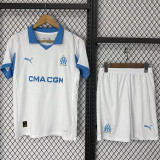25/26  Marseille Home  Kids Soccer Jersey