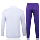 25/26  RMA White Retro Edition  Kids Half Pull Tracksuit #E2517 (半拉链)