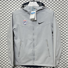 2025 RK904 NK Grey Thickened Assault  Hooded Windbreaker (加厚冲锋衣）
