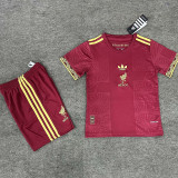 25/26 Mexico Red Gold Cup Kids Soccer Jersey（embroidery、胸前刺绣章)