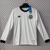 25/26 Germany White 125th Anniversary Edition  Long Sleeve  Fans Soccer Jersey