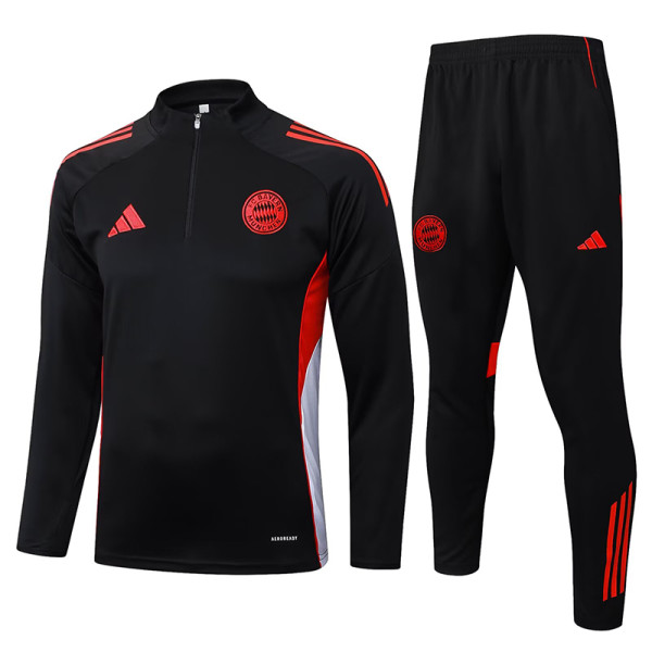 25/26 Bayern Black Half Pull Tracksuit #B2553 (半拉链)