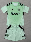 25/26 Ajax Goalkeeper Green  Kids Soccer Jersey