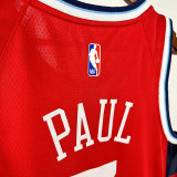 24/25 Clippers PUAL # 3 Fly Man Red Top Quality Hot Pressing NBA Jersey