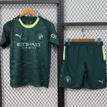 25/26 Man City fourth Kids Soccer Jersey