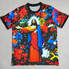 25-26 Brazil Christ Statue Special EditionColor Picture Fans Soccer Jersey