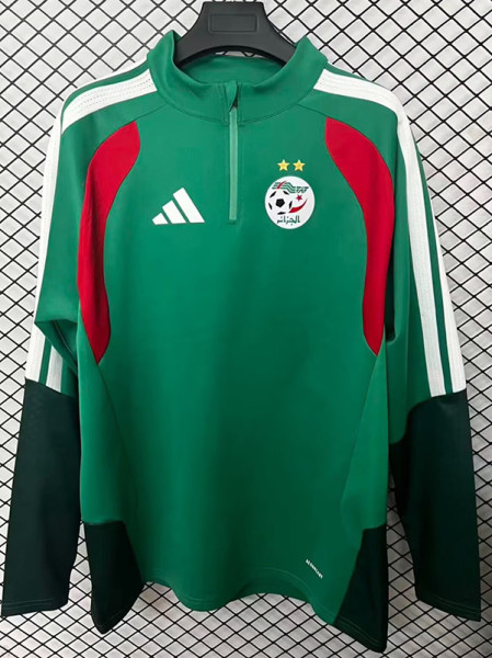 25/26 Algeria Green Half Pull Tracksuit (半拉链)
