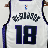 23/24 KINGS WESTBROOK #18 White Top Quality Hot Pressing NBA Jersey