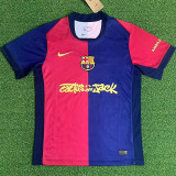 24/25 BAR Home Co branded advertisement Fαns Soccer Jersey(胸前新广告）