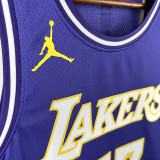 25/26 LAKERS DONCIC #77 Purple Flying Man Top Quality Hot Pressing NBA Jersey(圆领）
