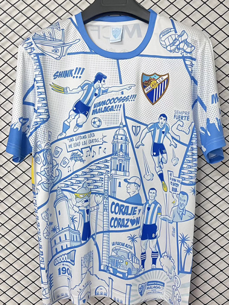 25/26 Málaga CF Special Edition White Fans Soccer Jersey