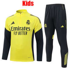 25/26 RMA Yellow Kids Half Pull Tracksuit #E25114(童装、半拉链)