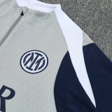 25/26  INT Grey  Player Version Half Pull Tracksuit  (半拉链)